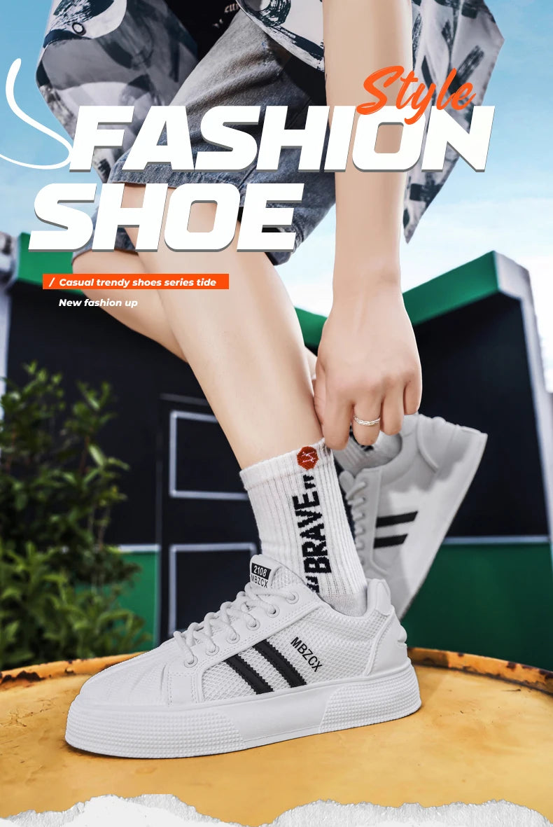 Shoes For Men Sports Sneakers - Trainers Free Shipping Street Style Four Seasons Shoes Skateboard Shoes