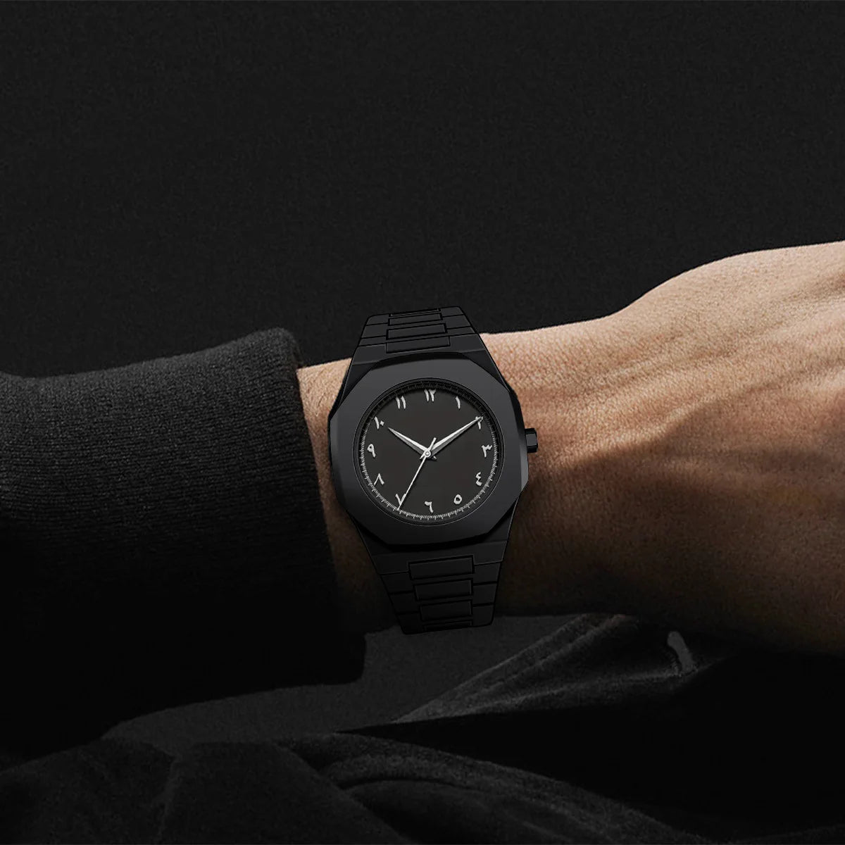 Modern Minimalist Men's Aura Watch Arabic Numeral Dial