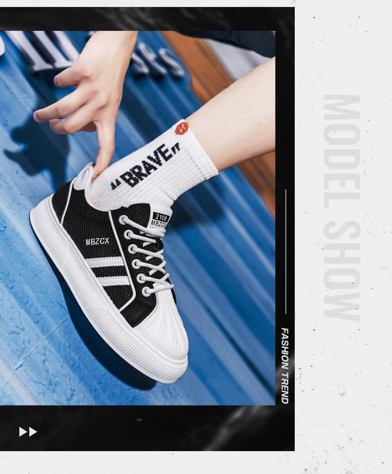 Shoes For Men Sports Sneakers - Trainers Free Shipping Street Style Four Seasons Shoes Skateboard Shoes