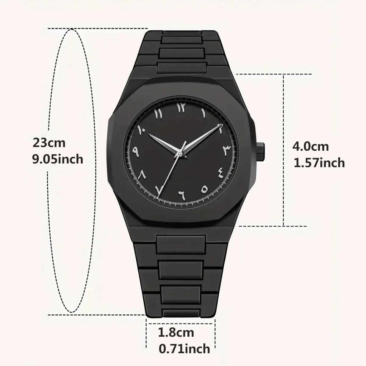 Modern Minimalist Men's Aura Watch Arabic Numeral Dial