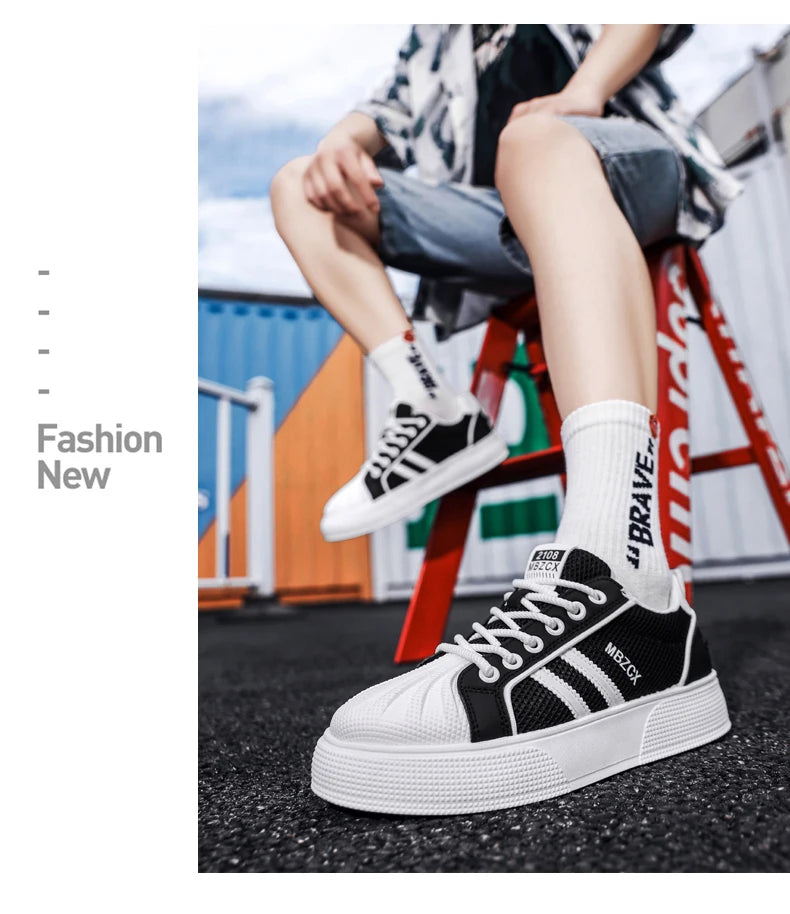 Shoes For Men Sports Sneakers - Trainers Free Shipping Street Style Four Seasons Shoes Skateboard Shoes