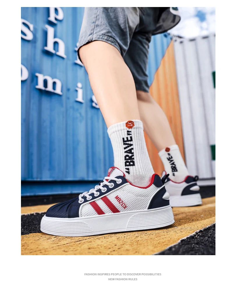 Shoes For Men Sports Sneakers - Trainers Free Shipping Street Style Four Seasons Shoes Skateboard Shoes