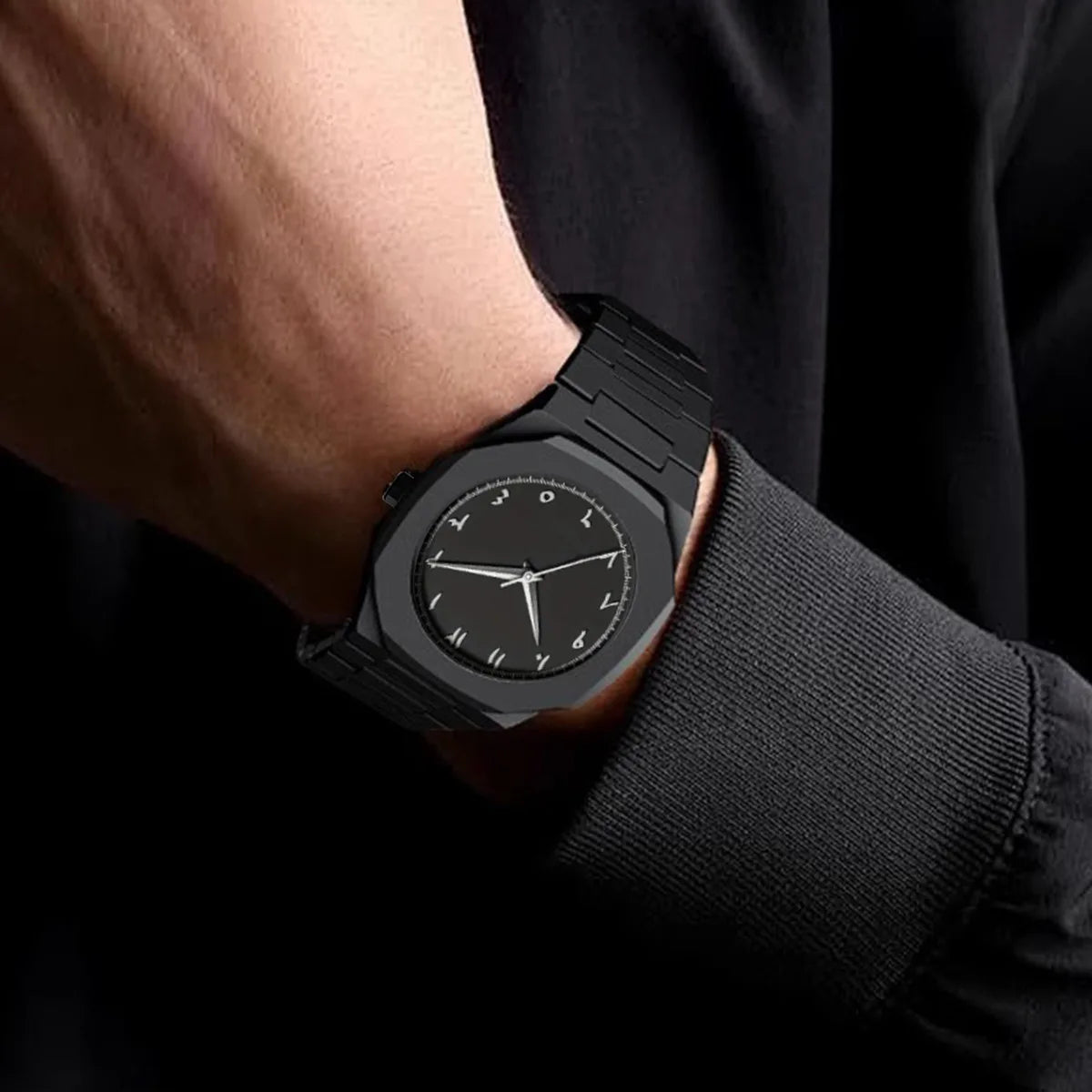 Modern Minimalist Men's Aura Watch Arabic Numeral Dial