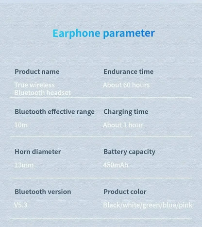 Air Pro True Wireless Bluetooth Earphones Headphones Bin Lanyard HiFi Sound Low Latency Noise Reduction Earbuds for IOS Android