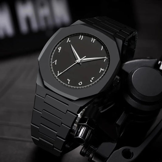 Modern Minimalist Men's Aura Watch Arabic Numeral Dial