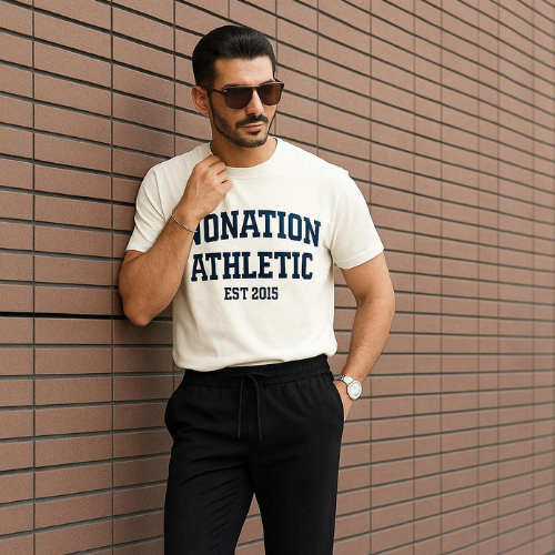 Men’s Cotton Printed Round Neck T-Shirt